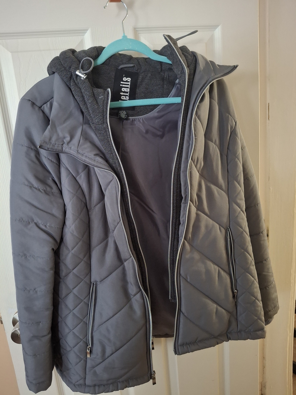 Tail Women's Gray Quilted Ski Jacket with Hood